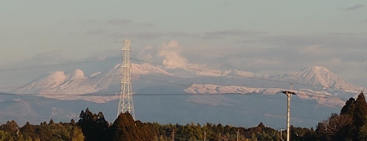 雪景色の阿蘇山です❗⛄