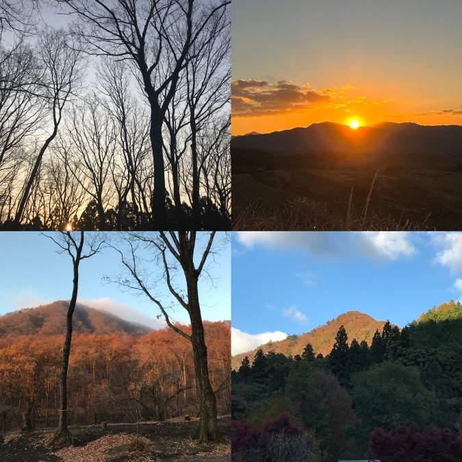 キャンプ場からの朝の風景