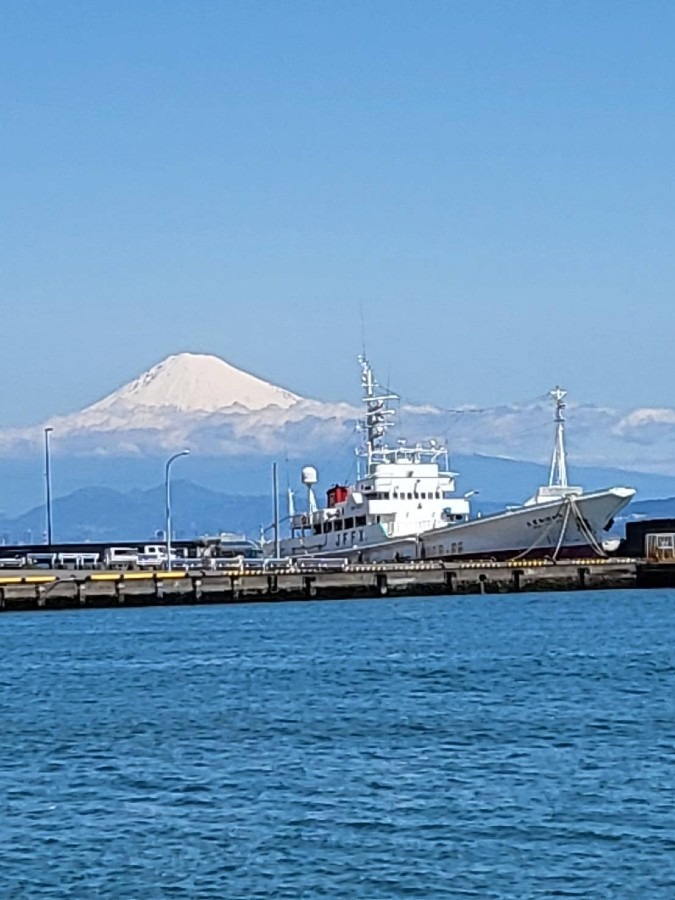 焼津港からの　　富士山