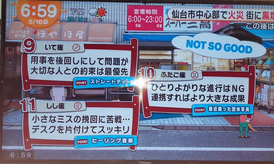 5/16　今日の運勢9~11位