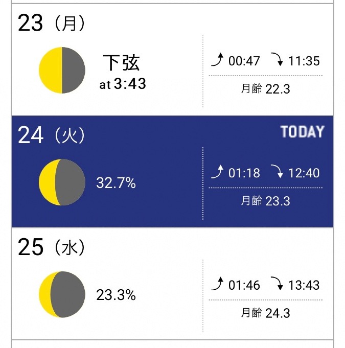 まだ出ない月🌗