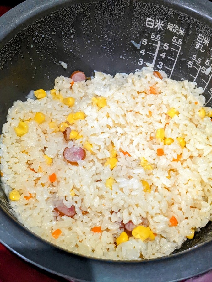 炊飯器でピラフ！