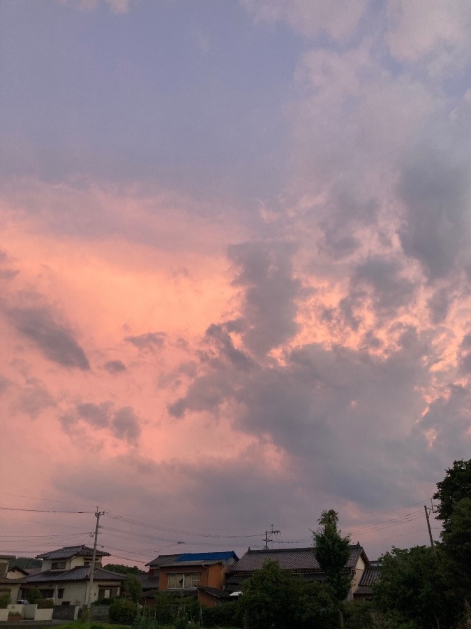 今日の19時半過ぎの空