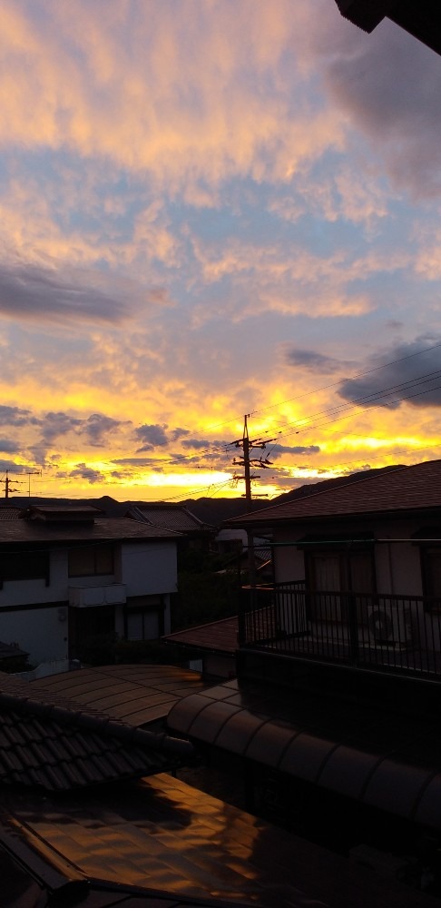 夕空のショウー　19時過ぎ頃