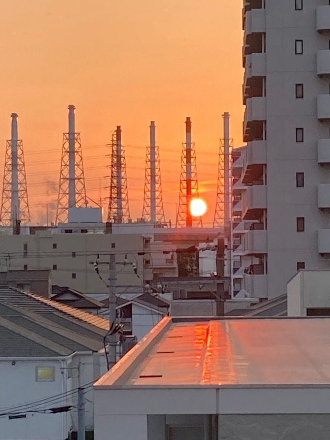 昨日の夕日