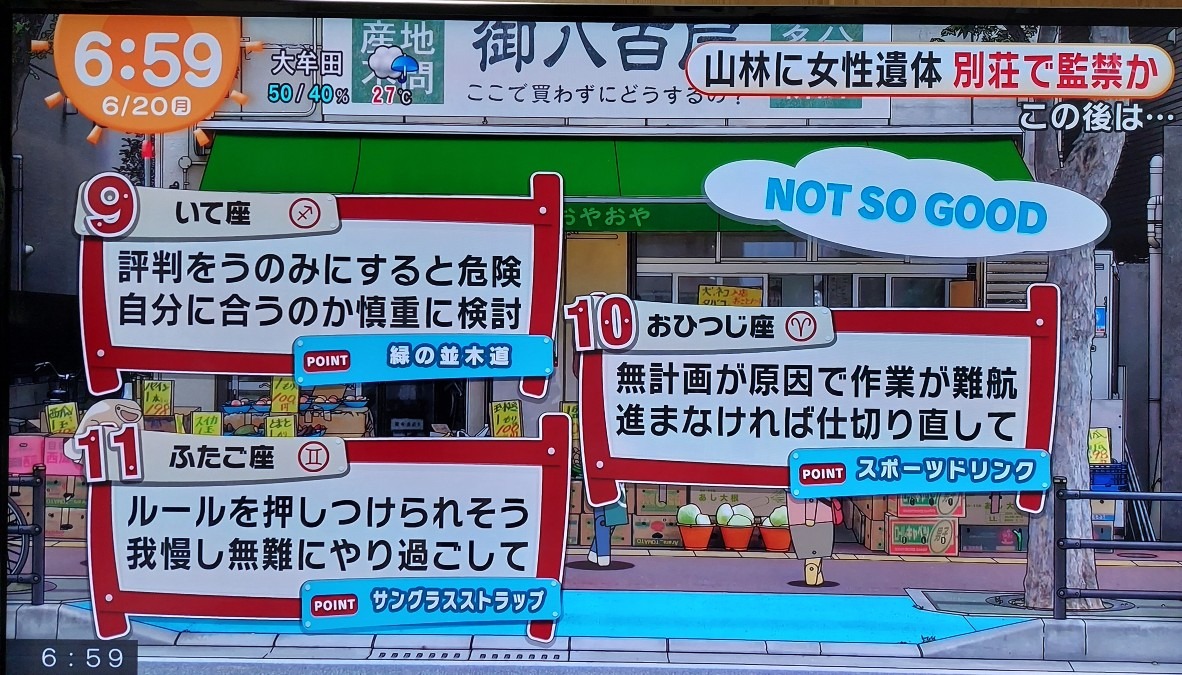 6/20今日の運勢9~11位