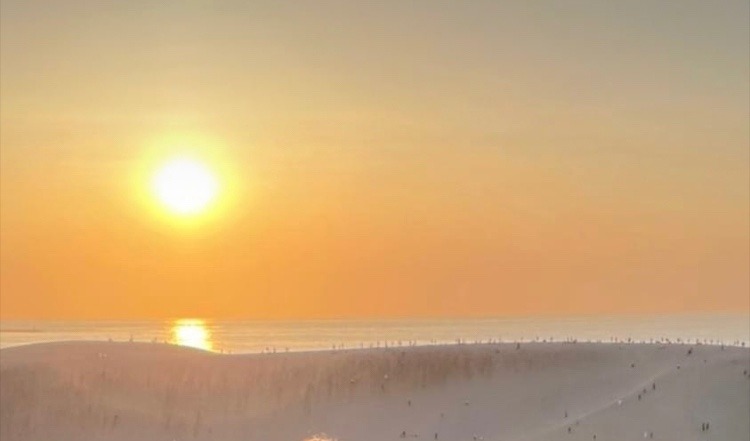 日本海の夕日！