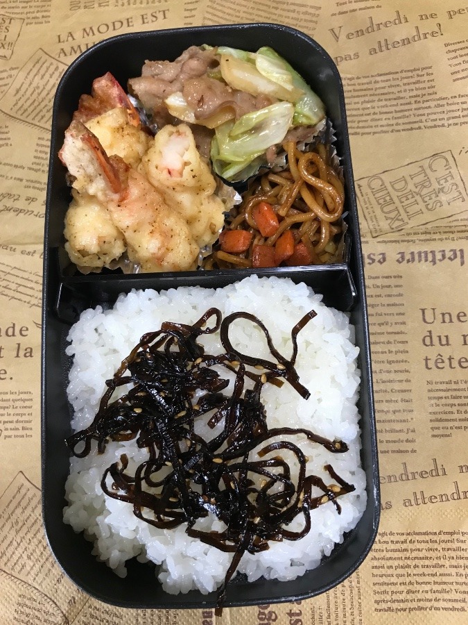 今日の男飯弁当(*^^)v