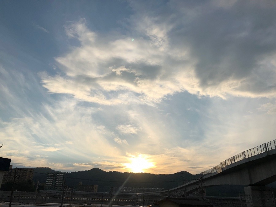 今日7/2の夕日