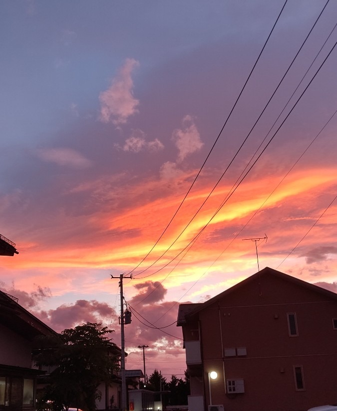 真っ赤な夕焼け🌇