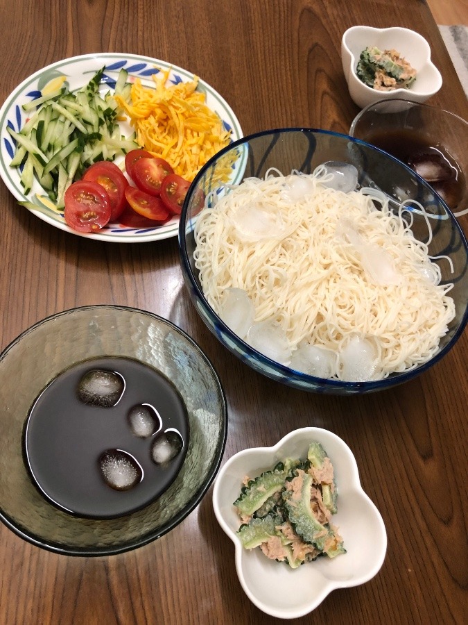 今日はそうめん✨