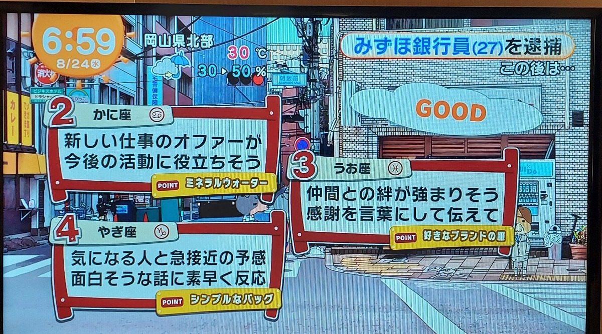 8/24今日の運勢うお座♓