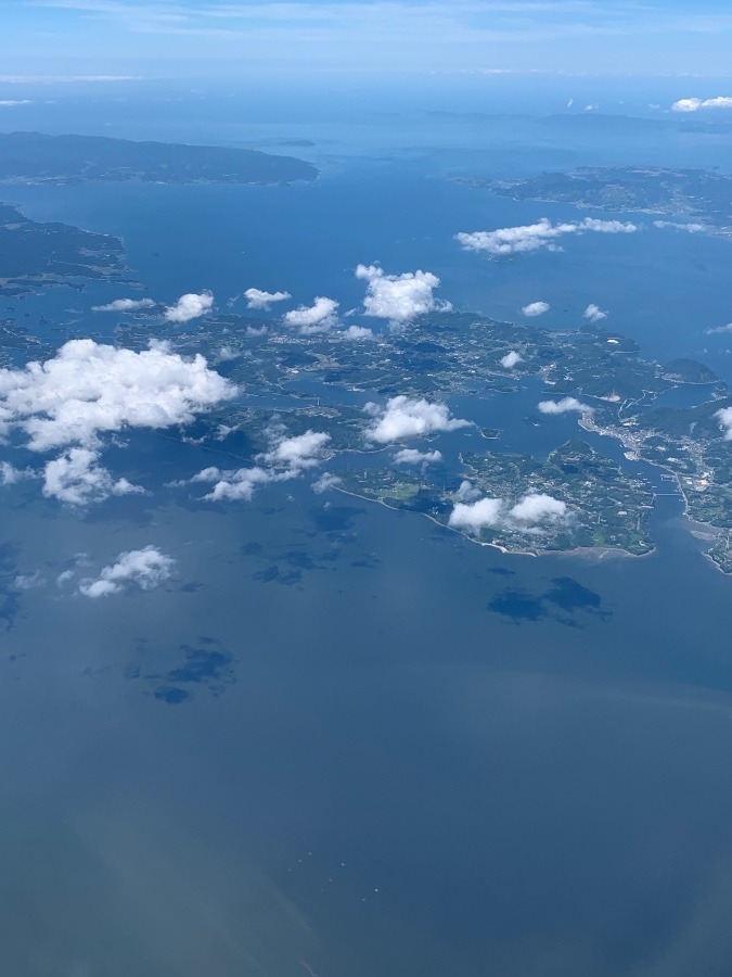 天草の島々が、良く見える