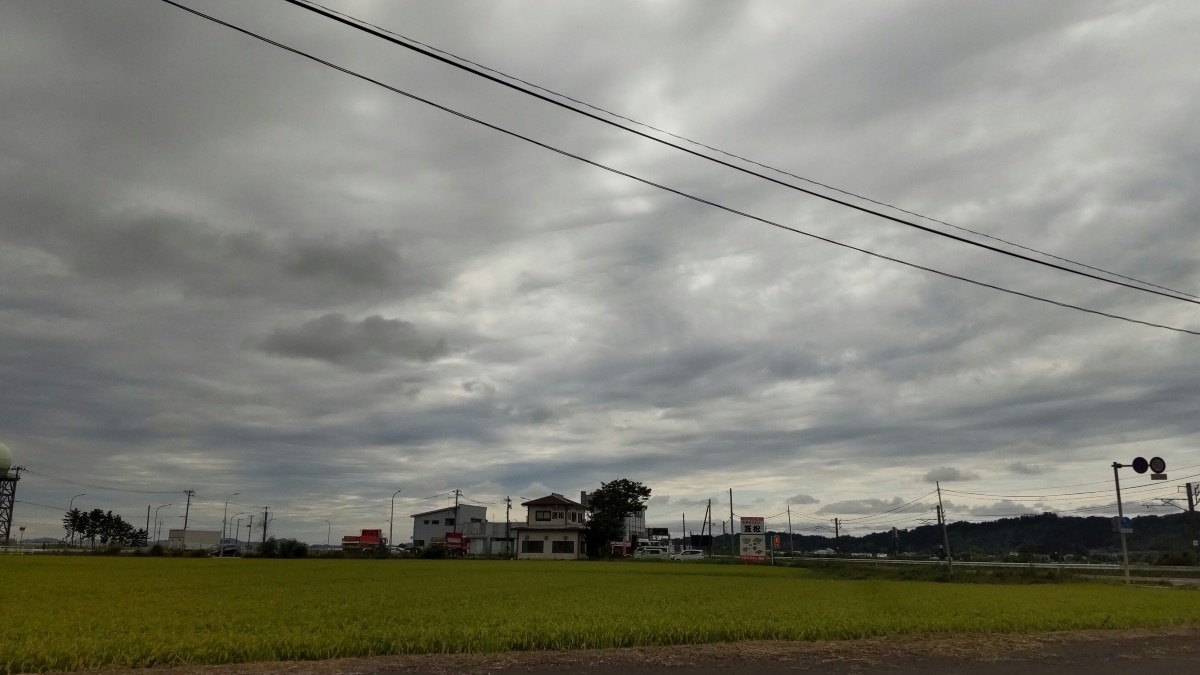 宮城県、航空自衛隊付近の、曇り空！