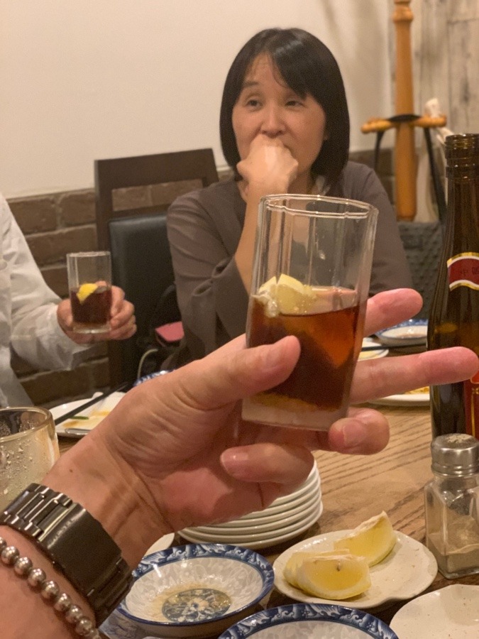 ピース❗️乾杯❗️