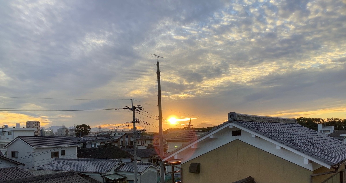 久々 おうち夕陽