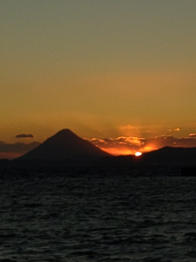 開聞岳の夕焼け🌇