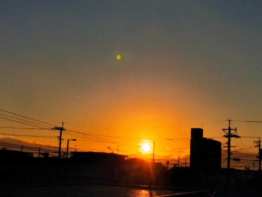 都城市（2022/10/15）今朝も晴れてます😊↗️（東の空）