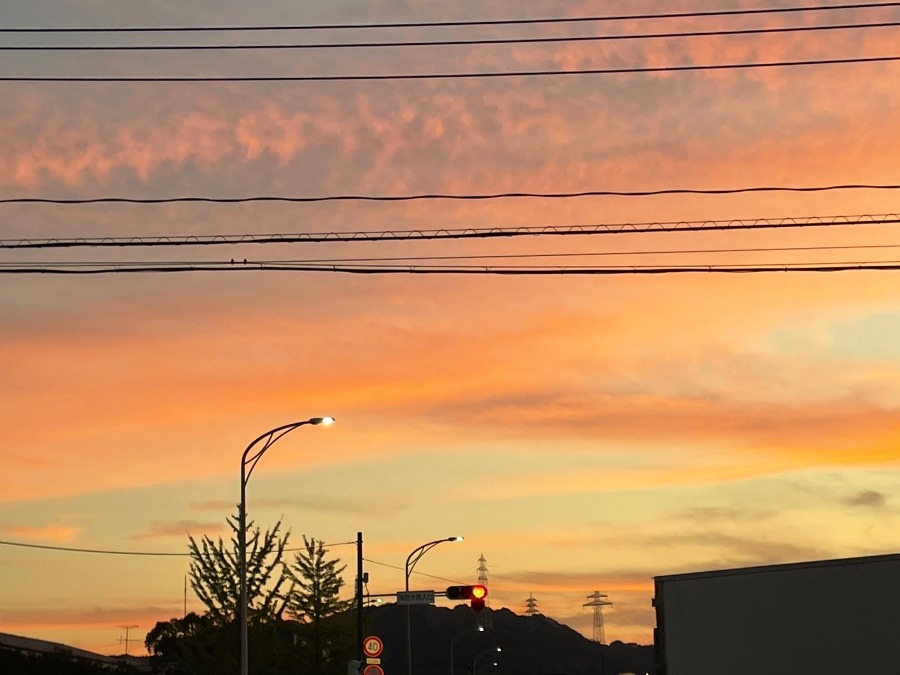 今日の広島の夕やけ☺️