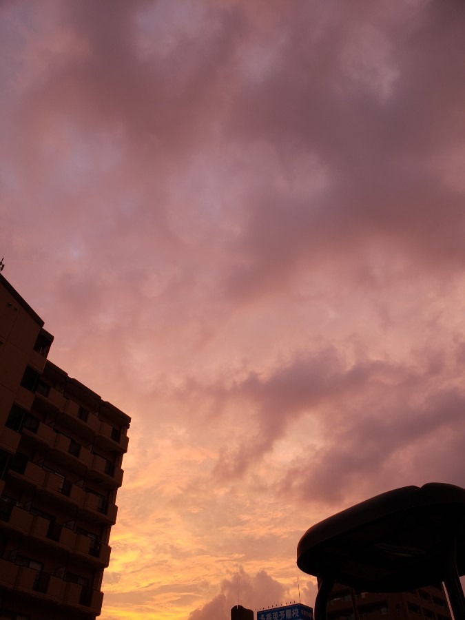 パチンコ屋さん跡地の夕焼け