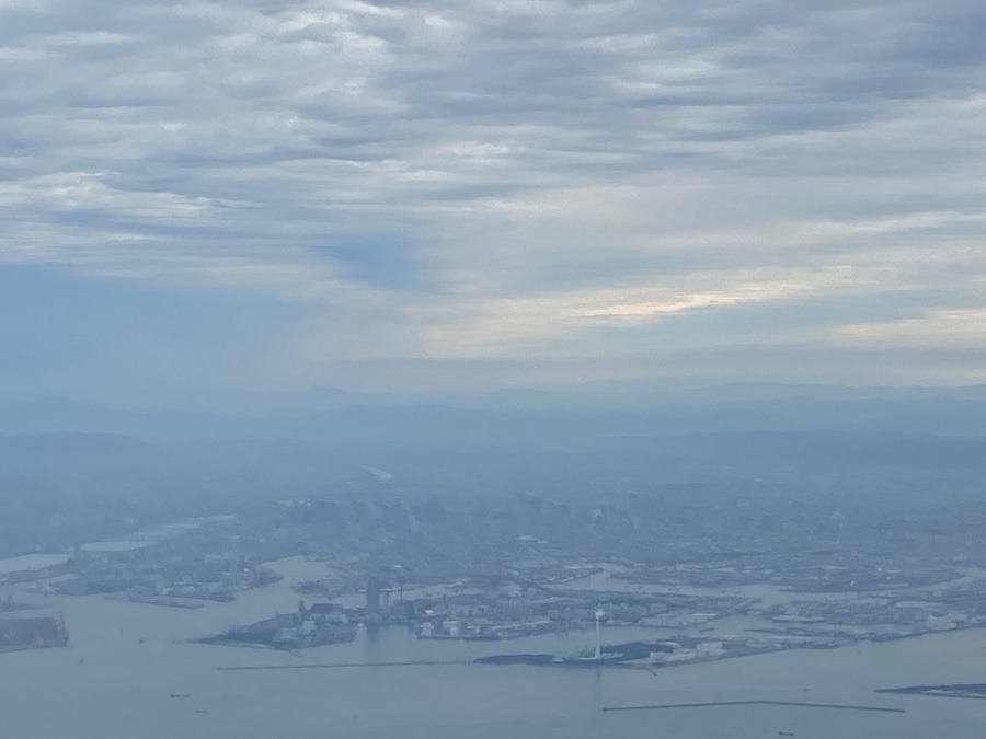 空から見た大阪方面