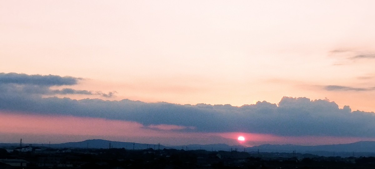 都城市（2022/11/21）綺麗な夕焼け😊↗️（西の空）