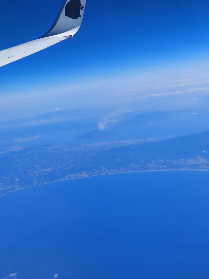 鹿児島上空より桜島