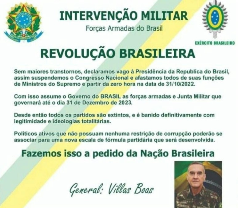 【戒厳令】🇧🇷ブラジルは軍が統治することになったーー‼️