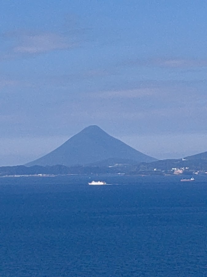 朝の開聞岳☀️