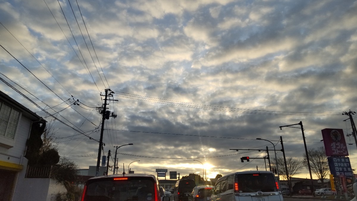 利府町からの夕暮れ。