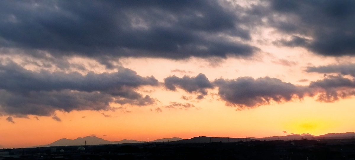 都城市（2022/11/26）綺麗な夕焼け😊↗️（西の空）