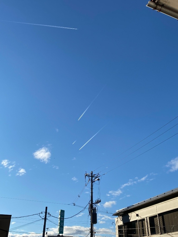 飛行機4機✈️✈️✈️