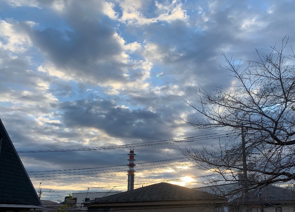 2022/12/30 東京 立川 空と朝日