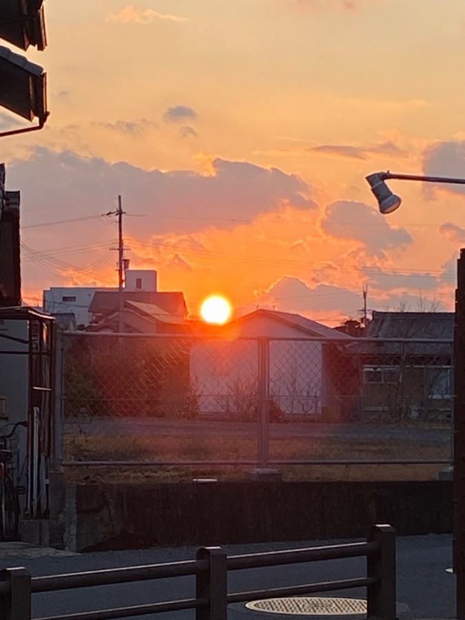 今年最後の夕焼け