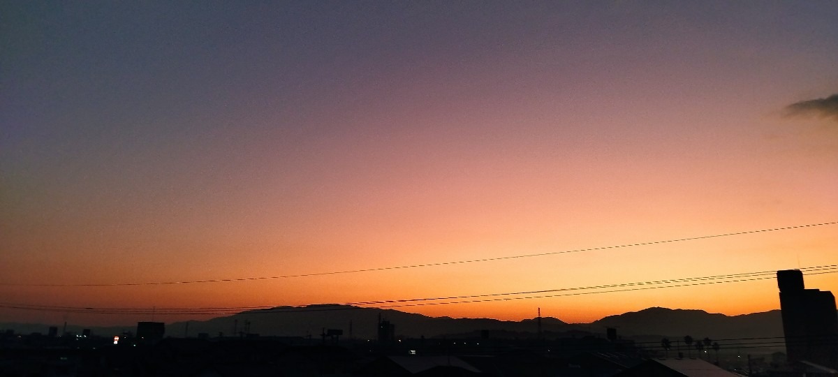 都城市（2023/1/19）今朝の朝焼け😊！（東の空）①