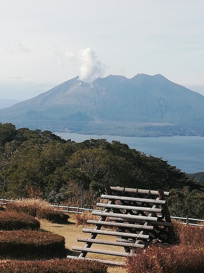 大隅半島から見た桜島です!