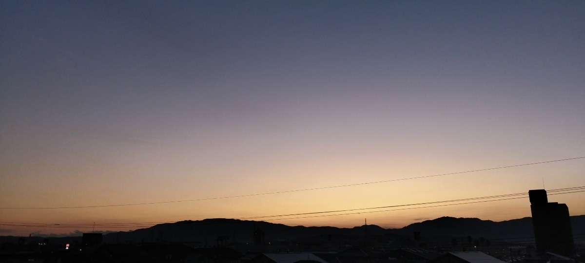 都城市（2023/2/15）今朝の朝焼け😊！（東の空）①