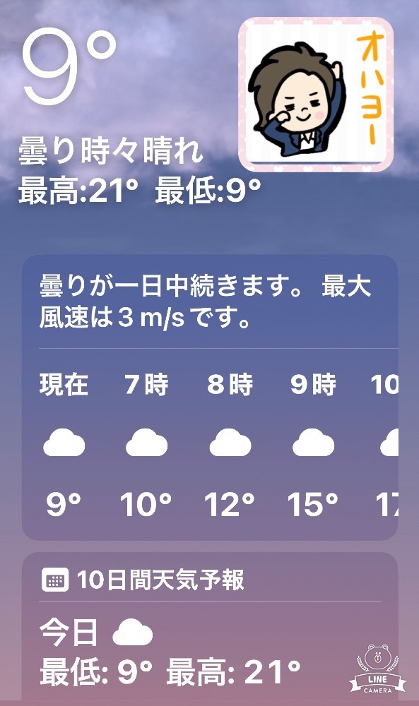 今朝の天気❣️