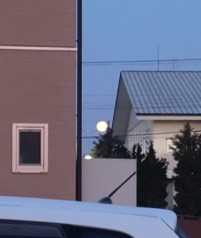 明け方の月🌕