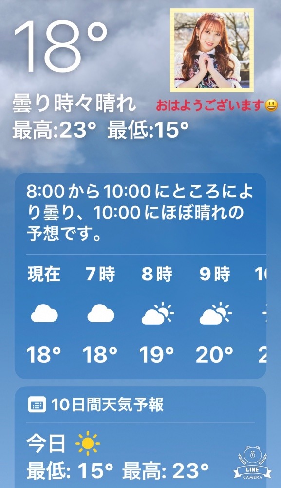 今朝の天気❣️