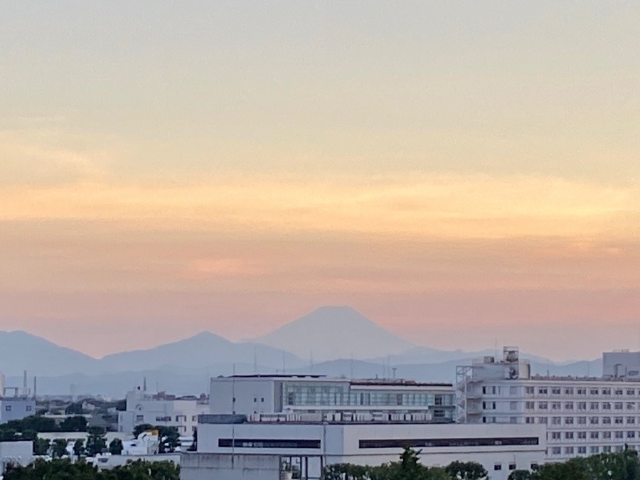 夕暮れの富士