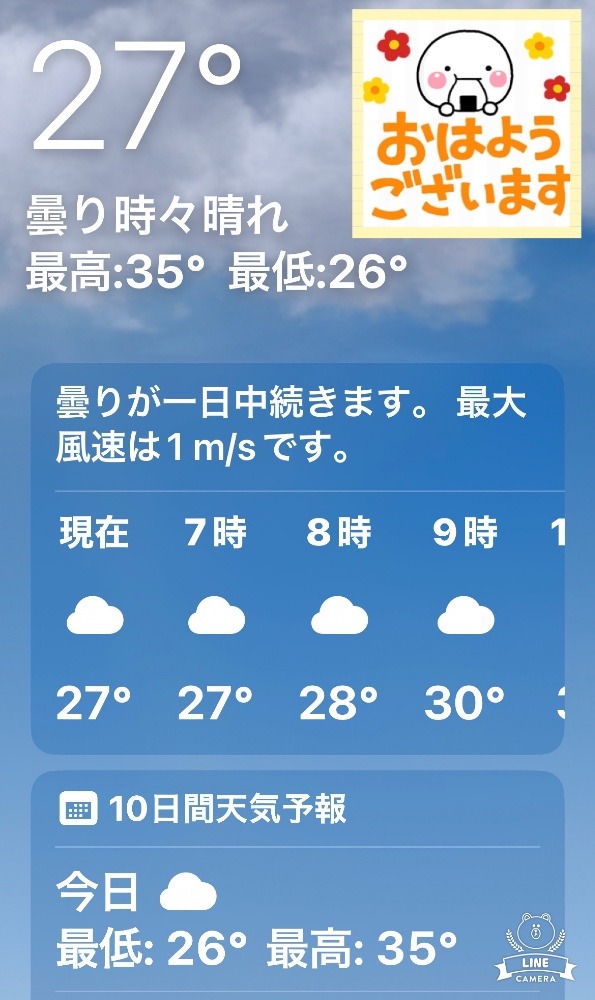 今朝の天気❣️