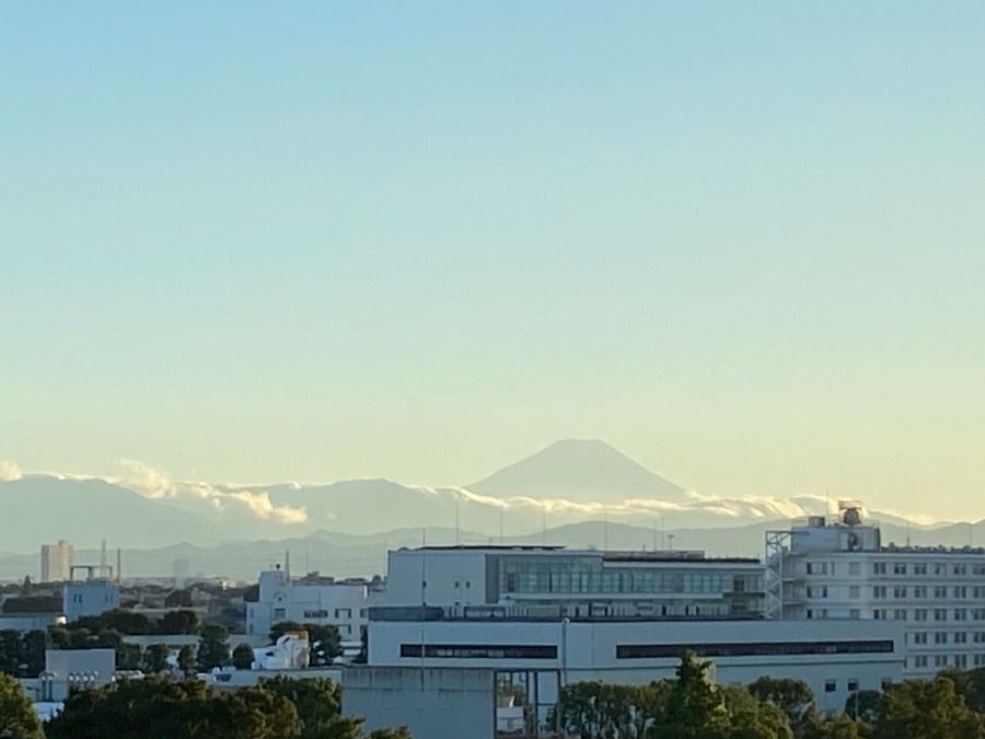 夕暮れの富士山