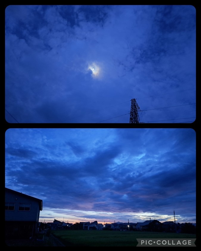 今朝５時前の空