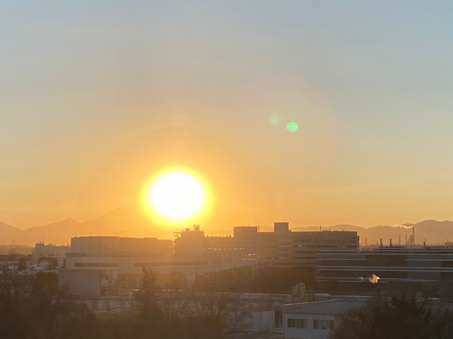 今日の夕日の観察１