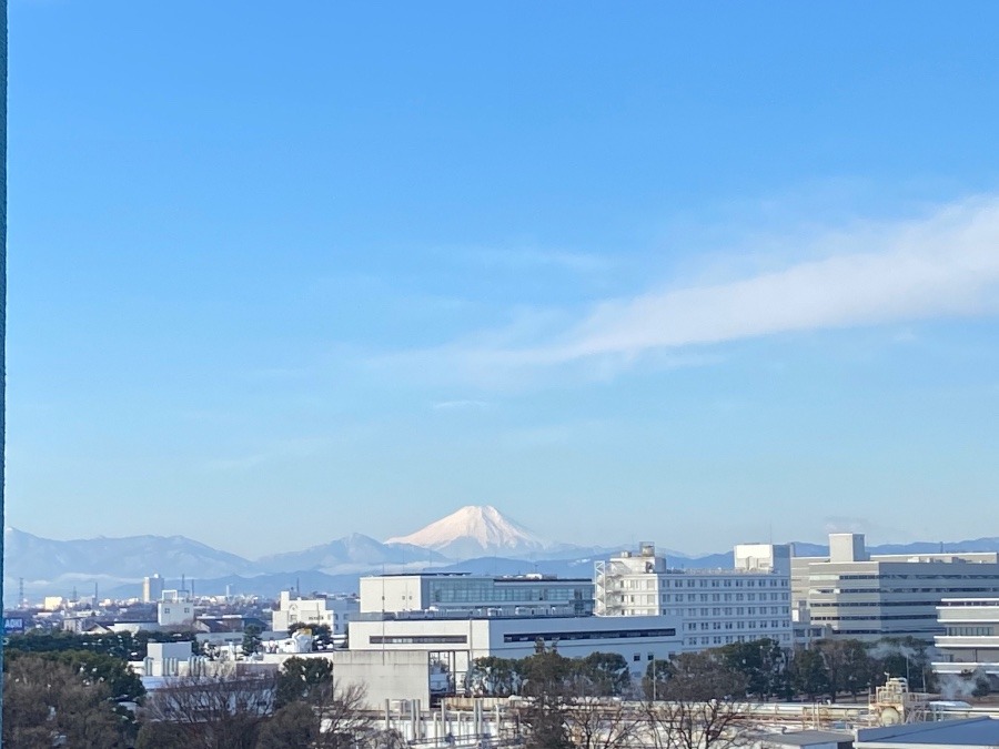今朝の富士山　建国記念日の振替休日さわやか