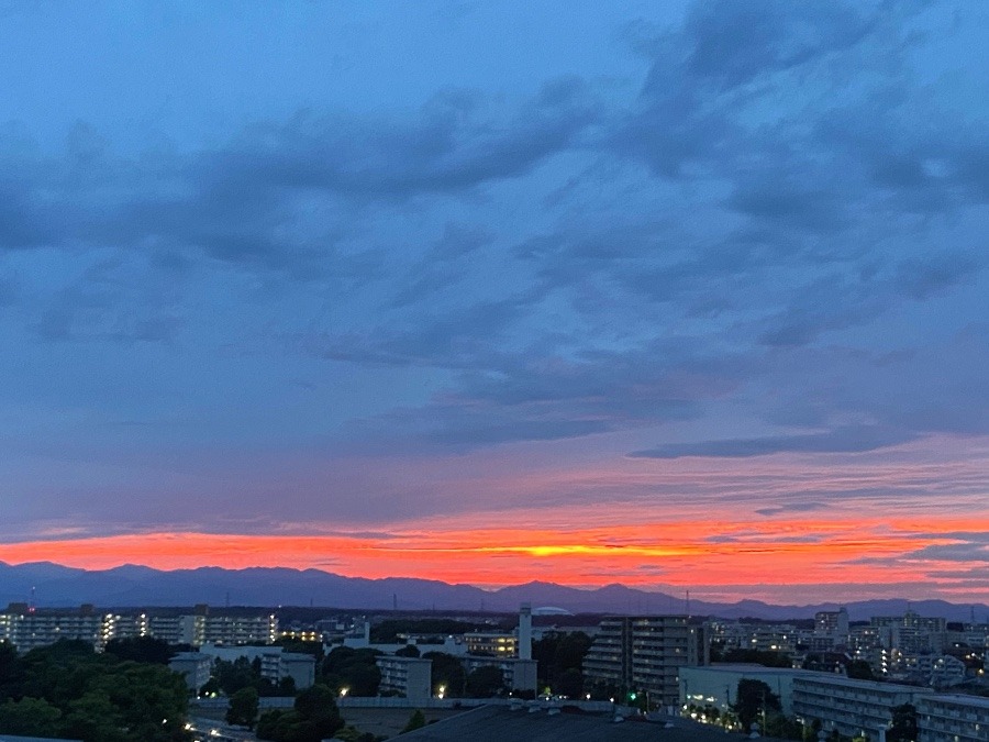 夕暮れの空と雲