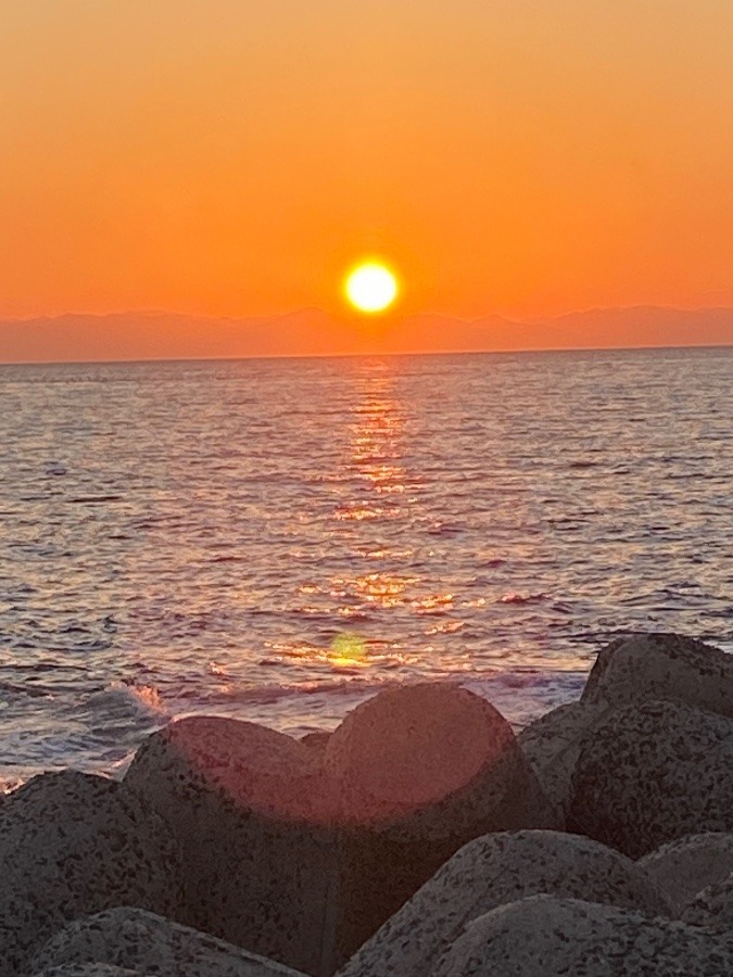 南知多の沈む夕日