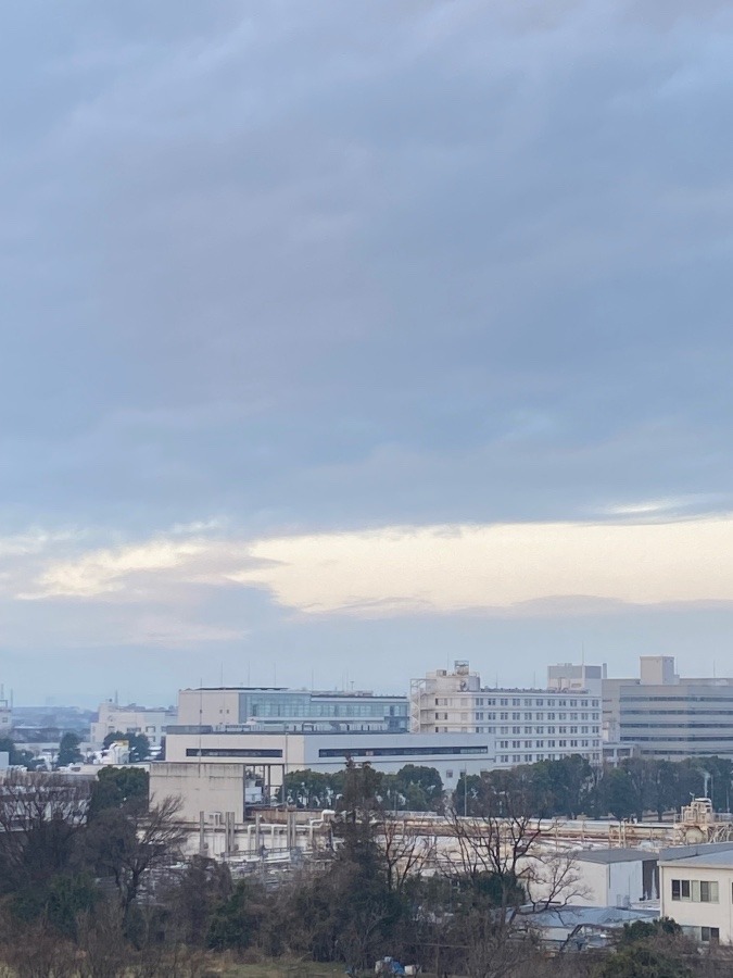 今朝の富士山　なんとなく優しそうな雲の中